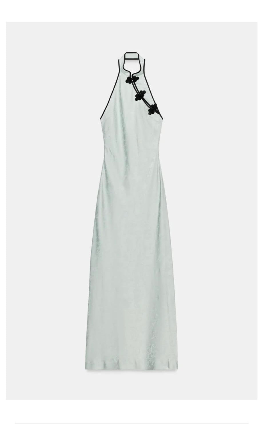 Jacquard-Midikleid mit Knebelknöpfen