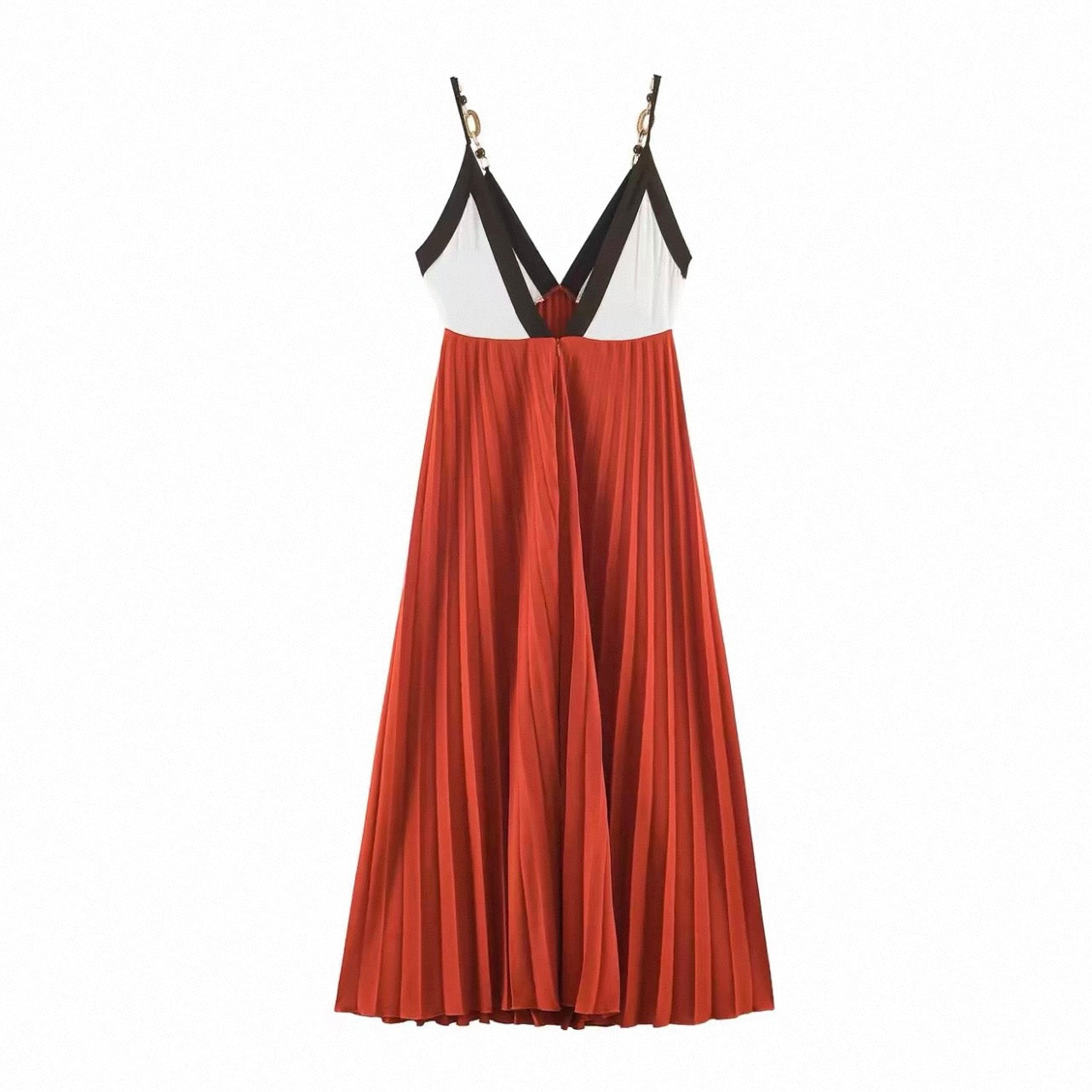 Plisseekleid mit Schmuckperlen