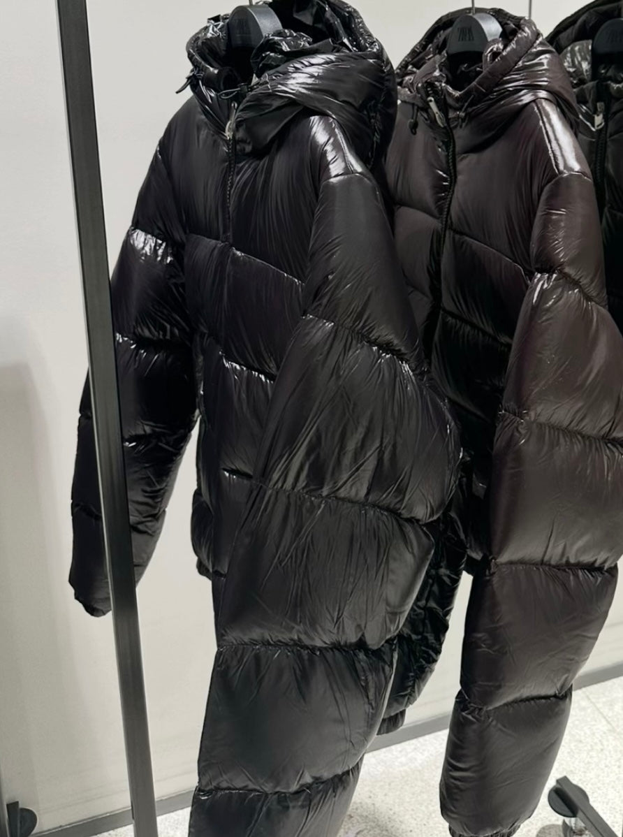 Virale Shiny Puffer Jacke