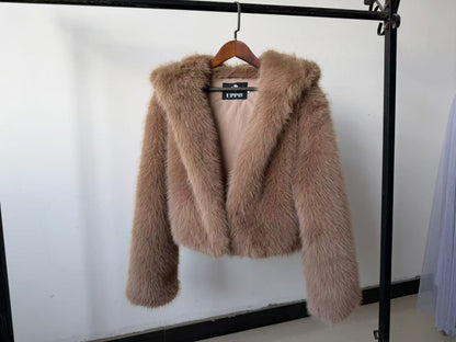 Pelz Jacke mit Mutze