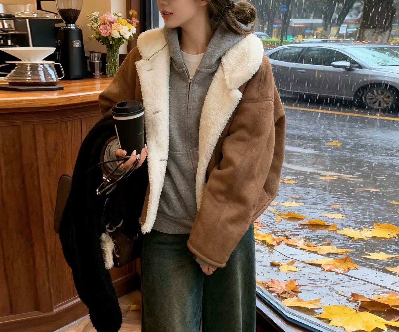 Herbst-Jacke mit Teddyfutter