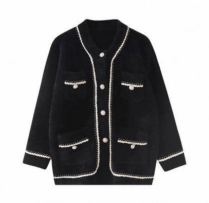 Strickjacke mit Perlenknöpfe