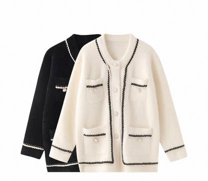 Strickjacke mit Perlenknöpfe