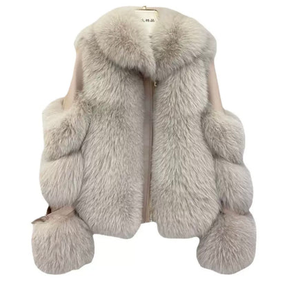 Lederjacke mit Pelz