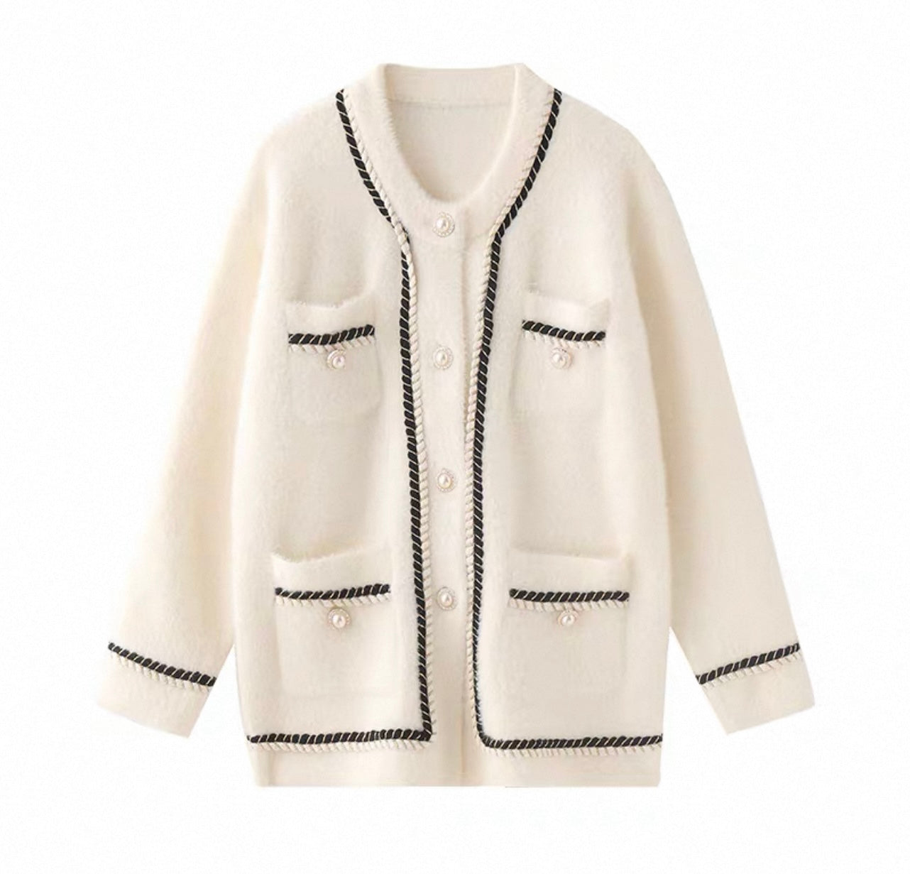Strickjacke mit Perlenknöpfe