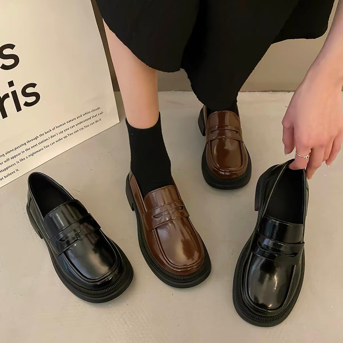Loafer mit Glanz