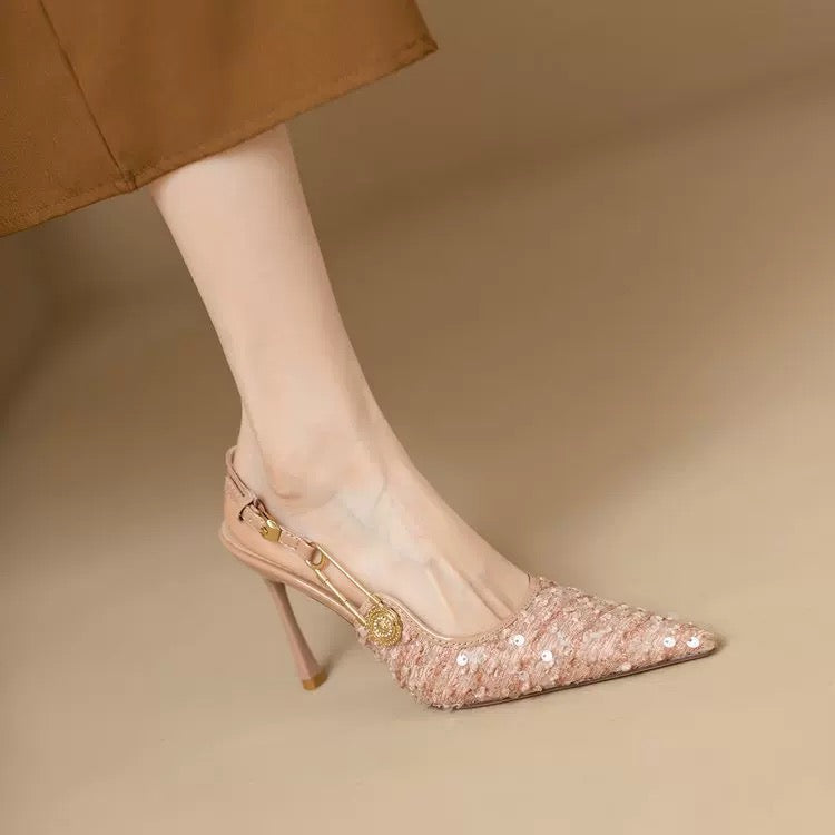 Heels mit Pailletten