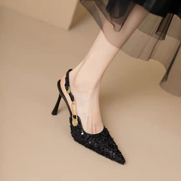 Heels mit Pailletten
