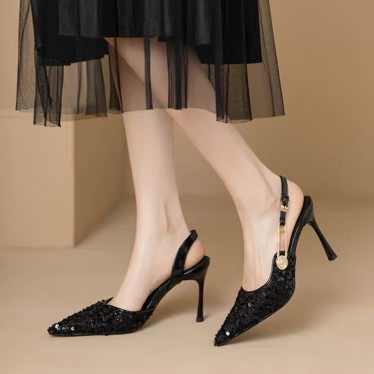 Heels mit Pailletten
