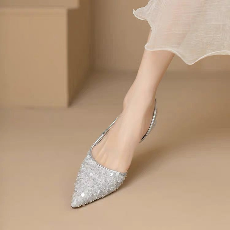 Heels mit Pailletten