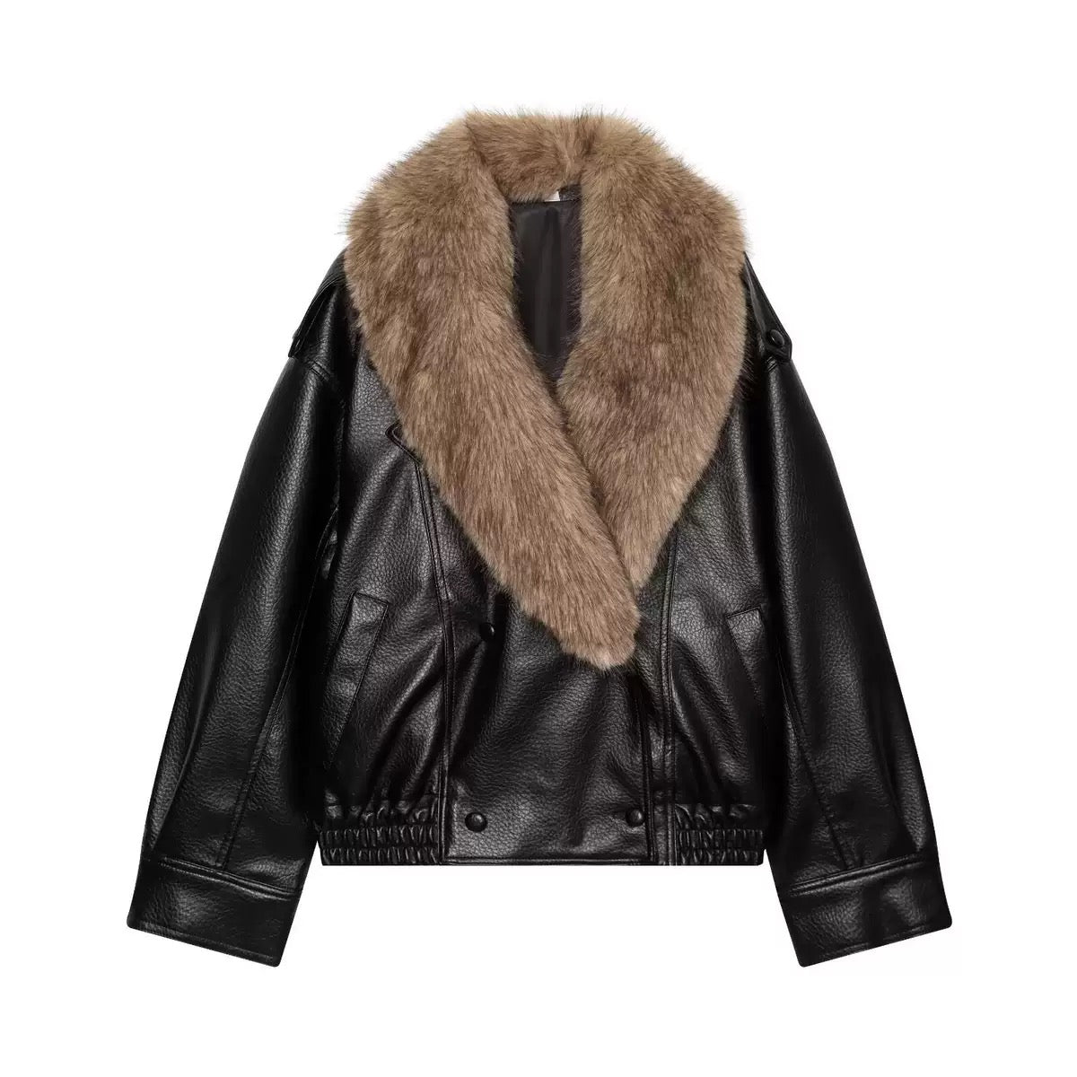 Pelz Leder Jacke
