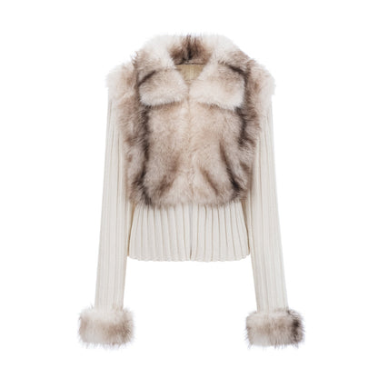 Cardigan mit Fell